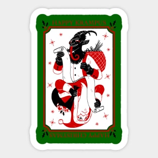 happy christmas krampus Sticker